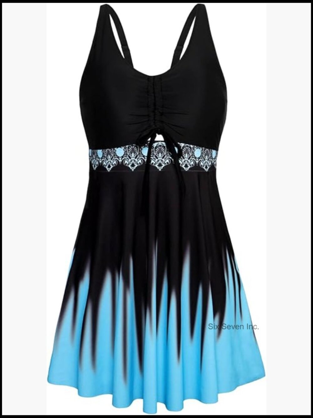 Plus Size Swimdress with Tummy Control Tankini Two Piece with Boyshorts